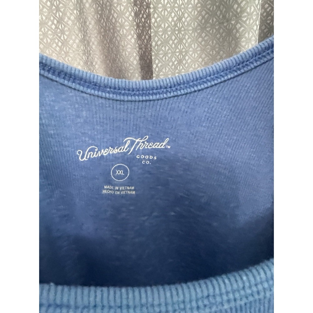 Universal Thread Goods Co. XXL Blue Ribbed Tank Top - Picture 3 of 4